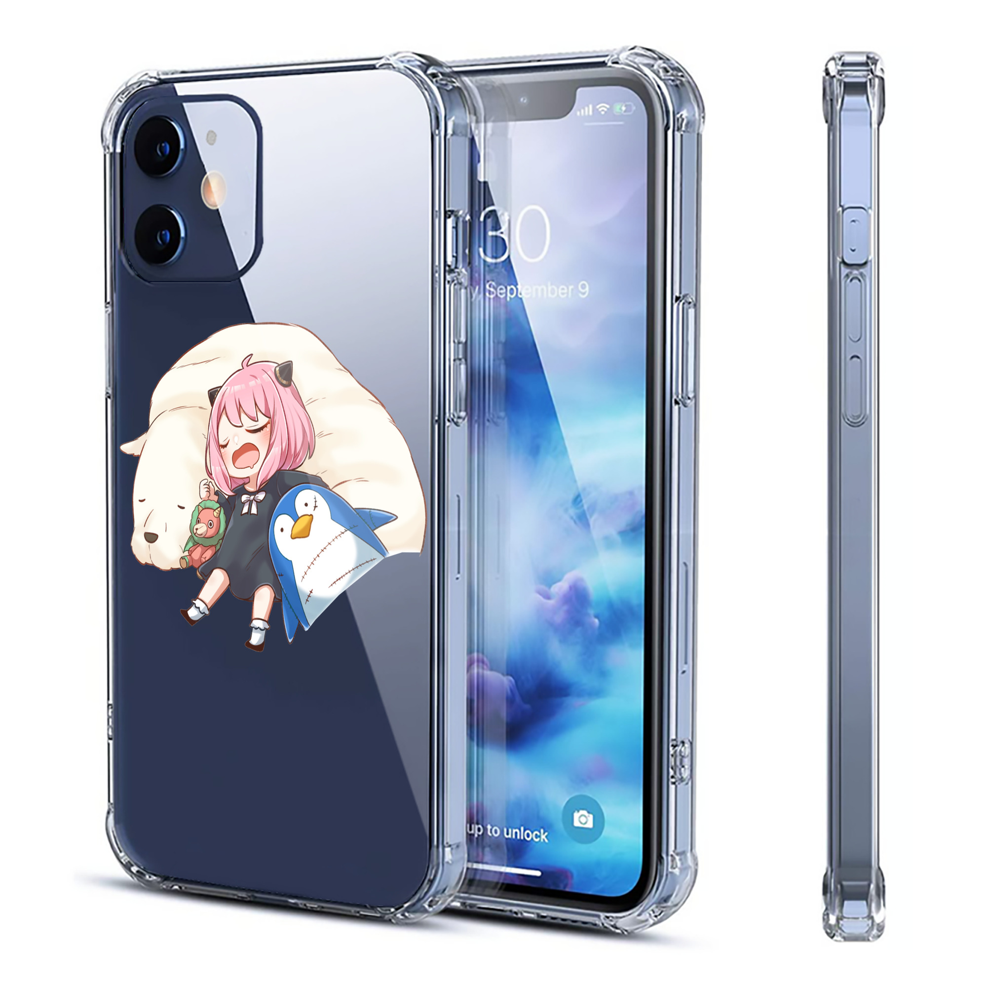 （画像用） SPY×FAMILY间谍家家酒 【iPhone 12シリーズ対応】透明スマホケース（クリアソフトケース）